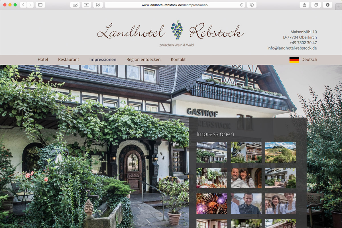 Wir haben die Internetseite des Landhotel Rebstock erneuert